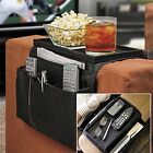 Sofa Armrest Organizer with Cup Holder Tray Chair Arm TV Remote Holder for Couch