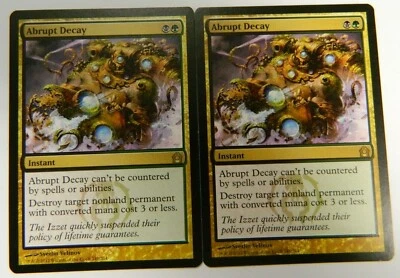 MTG Abrupt Decay x2 Return To Ravnica Rare Excellent - NM Condition - Image 1 of 2