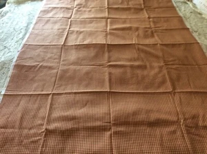 Home Seasons Waverly Simple Check Orange Cream Fabric 3.12 Yards 100% Cotton - Picture 1 of 5
