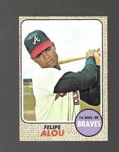 1968 Topps #55 Felipe Alou card EX+/NM (Set Break)