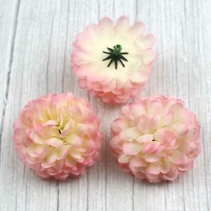 Wholesale 50/100P 2" Artificial Silk Small Flowers Heads Fake Daisy Hydrangea