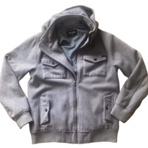 Nixon, Mens Zipper Jacket with Detachable Hood in Gray, US Size: Medium - Picture 1 of 16