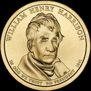 2009-P William Henry Harrison Presidential Dollar Brilliant Uncirculated Coin! - Picture 1 of 3