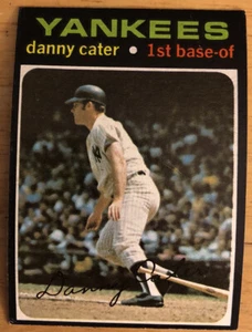 1971 Topps Danny Cater Baseball Card 358 Yankees First Base / Outfield Low-Grade - Picture 1 of 2