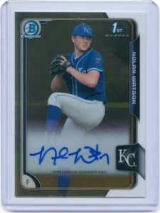 2015 BOWMAN CHROME ROOKIE RC AUTOGRAFO AUTO #BCA-NW NOLAN WATSON ROYALS *52730 - Foto 1 di 1
