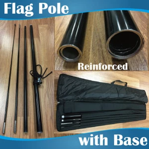 Flag Pole Set with Base for Feather Banner Feather Flags Teardrop Flags - Picture 1 of 5
