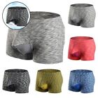 Sous-vêtements confortables pour hommes en soie glacée boxer slips poche sous-