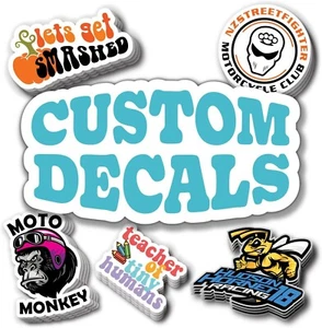 Custom Vinyl Stickers 0-20"/ Waterproof Die-Cut Multiple Sizes Business 25-1000 - Picture 1 of 12
