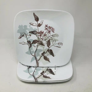 Set of 4 Retired Corelle Corning Twilight Grove 10 1/2" Square Dinner Plates - Picture 1 of 11
