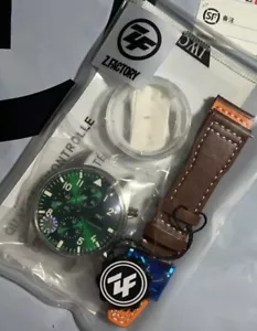 Parte orologio cassa orologio per movimento IWC ETA 7750 quadrante verde - Foto 1 di 2