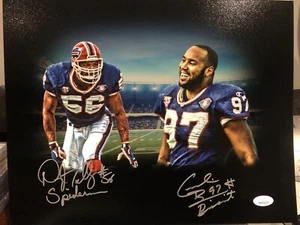 CORNELIUS BENNETT DARRYL TALLEY Signed Autograph 11x14 Photo Buffalo Bills JSA - Picture 1 of 3