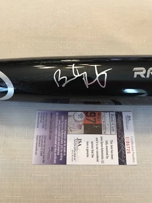 Brendan Rodgers Rockies Autographed Signed Rawlings Baseball Bat JSA COA - Image 1 of 3