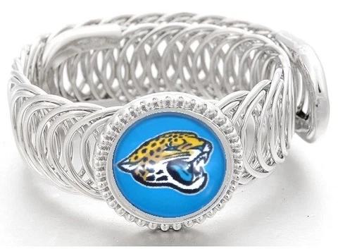 Jacksonville Jaguars Football Sterling Silver Mens Womens Bracelet w GiftP D11 Cover
