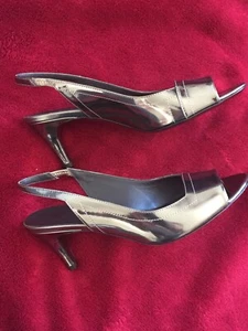 Hugo Boss Sandale Damen Tanzschuhe Gold Gr. 37,5 Kalbsleder Glanz EDEL NEU OVP - Bild 1 von 6