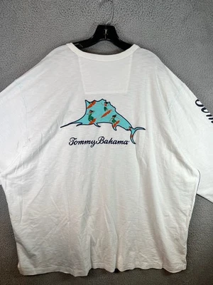 Tommy Bahama Sweatshirt Mens 4XLB Big White Tobago Bay Crewneck Long Sleeve - Image 1 of 4