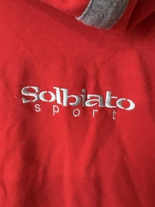 Vintage Solbiato Sport Red Hoodie Jacket Men’s Zip Up Reflective Streetwear- L - Picture 1 of 17