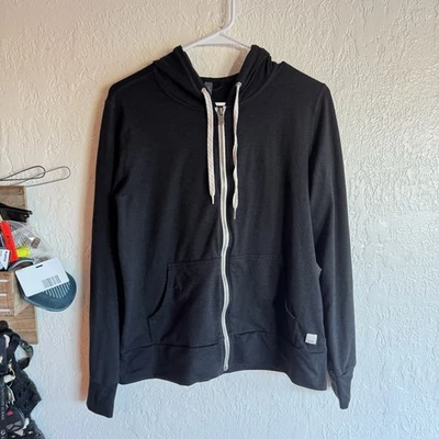 Sudadera con capucha VUORI Halo Performance 2.0 para mujer M negra Dreamknit cremallera completa VW201 Foto 1 de 3