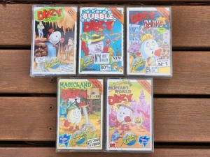 5 Amstrad CPC DIZZY Tape Games Dizzy Bubble-Dizzy-Panic Magicland Fantasy World - Zdjęcie 1 z 1
