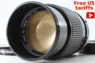 [Excelente COMO NUEVO con Tapas de Filtro] Teleobjetivo Canon FD 135mm f/2.5 S.C. SC de JAPÓN Foto 1 de 4