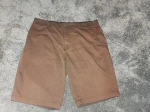 Volcom Y2k Brown Mens Skateboard Shorts Size 38 Streetwear - Picture 1 of 7