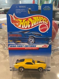 Hot Wheels #670 1998 primera edición 29/40 Mustang Mach 1 variante amarilla con 5 radios - Imagen 1 de 1