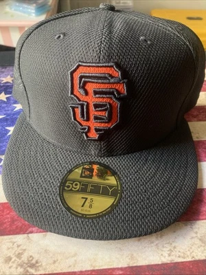 Sombrero de los Gigantes de San Francisco New Era 7 5/8 Diamond Era Nuevo Negro Naranja Foto 1 de 4