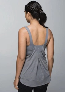 Lululemon Run Times 2-in-1 Tank Top/Sports Bra-Heathered Slate Grey Sz 6-NWOT - Picture 1 of 22