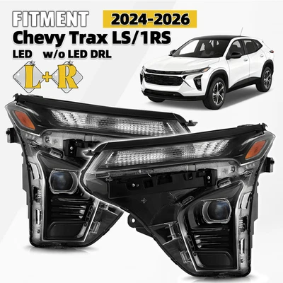 For 2024-2026 Chevy Trax LS 1RS w/o LED DRL Projector Headlight Right+Left Pair Foto 1 de 4