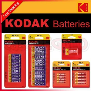 Kodak Heavy Duty AA AAA C D 9V Batteries Battery Zinc Chloride Bulk 1.5V - Picture 1 of 17