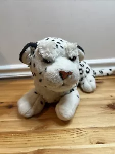 Fiesta 13 1/2" Laying Snow Leopard A37081 White Black Spots Plush Stuffed Animal - Picture 1 of 8