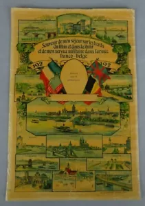 affiche souvenir service militaire armée franco-belge Rhin Ruhr Kartner éditeur - Imagen 1 de 2