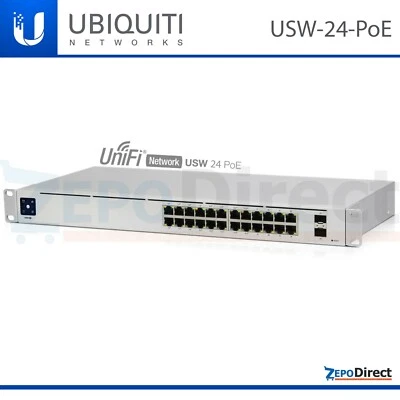 Ubiquiti Networks UniFi Managed Layer 2 Gigabit Switch 24-Ports, SFP, USW-24-POE - Image 1 of 4