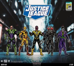 FiGPiN DC Justice League Villains Set & Logo Pin L107 SDCC 2024 Exclusivo LE 500 - Imagen 1 de 9