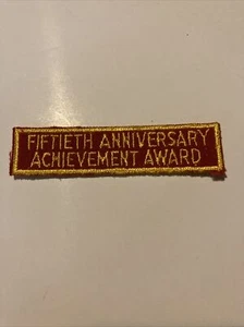 Parche de fieltro Boy Scout 50 aniversario premio al logro 1960 nuevo estado - Imagen 1 de 2