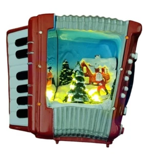 Pan Asian Creations Animated Christmas Music Box Accordion Lights & Music Santa - Picture 1 of 6