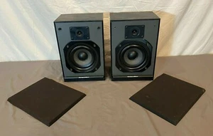 RARE Vintage 1988 Mordaunt-Short MS 15 High-End 2-Way Bookshelf Speakers Black - Picture 1 of 6