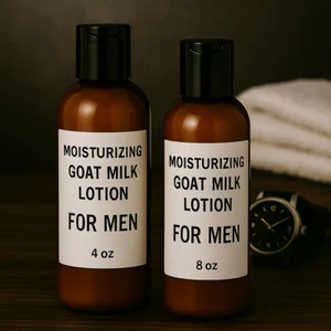 Men’s Moisturizing Goat Milk Lotion – Clean, Hydrating, Masculine Skincare - Picture 1 of 3