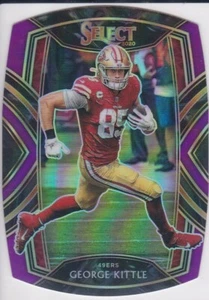 Tarjeta de fútbol americano GEORGE KITTLE 49ERS RARA PÚRPURA TROQUELADA PRIZMS ¡Seleccionar variación! - Imagen 1 de 2