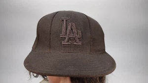 Cappello Vintage Ufficiale MLB LA Dodgers Coopertown On Field American Needle Marrone - Foto 1 di 8