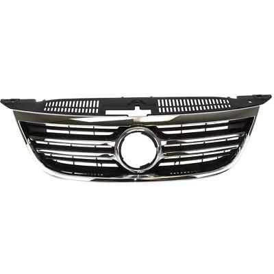 New Grille Chrome Shell/Painted Black Insert Fits Volkswagen Tiguan 2009-2011 - Image 1 of 4