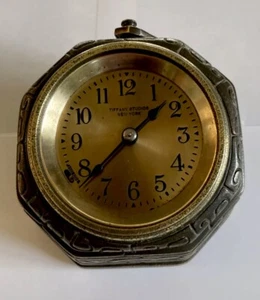 Antique Tiffany Zodiac Clock: Octagon-Shaped,Early #1075:Dark Chocolate,Working - Picture 1 of 22