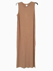 A New Day Women's Size S Sleeveless Blush Peach Long Tank Side Slit Dress - Picture 1 of 7