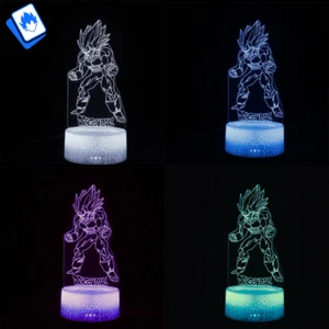 Lampada 3D LED USB Dragonball Z Vegeta Super Saiyan Full Base con Telecomando - Foto 1 di 11