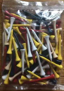 200 Ct Professional Tee 2 1/8" Wood Tees MULTI Color Short - Picture 1 of 2