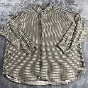 Claiborne Hemd Herren XL 90s All Over Print Button Down Kleid Geometrisch Vintage - Bild 1 von 12