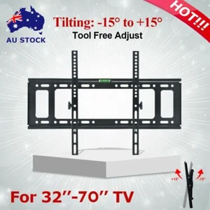 TV Wall Mount Bracket Tilt Slim LCD LED 32 40 42 47 50 55 60 62 65 70 75 inch - Picture 1 of 11