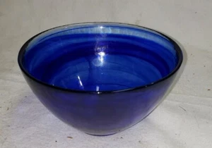Artesian Cobalt Blue Swirl 6" Glass Cereal Soup Bowls Replacement 822 - Picture 1 of 9