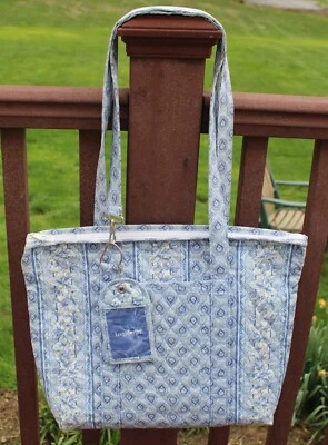 Bolso de Mano Longaberger Azul Provincial Paisley Acolchado BOLSO ABEJA 2000 Foto 1 de 4