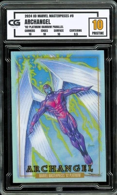 2024 Marvel Masterpieces Platinum 1992 RAINBOW PARALLEL Archangel CG 10 PRISTINE - Image 1 of 2