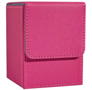PU Leather Game Card Box - Rose Red - Picture 1 of 8